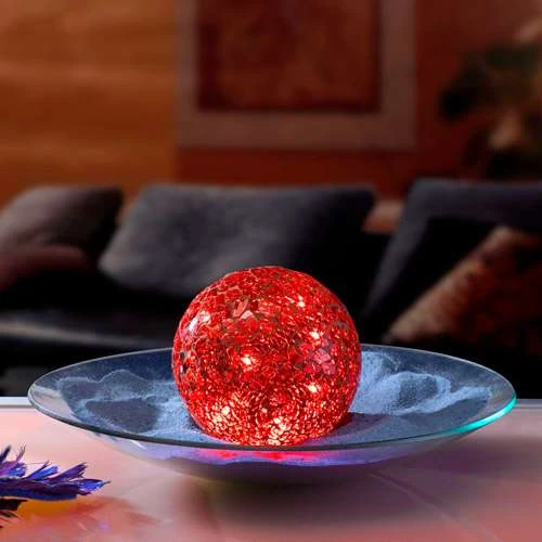 Bowl Lamp Crackle Mosaic Set 2 Bowl Lamp Crackle Mosaic Set - Image 2