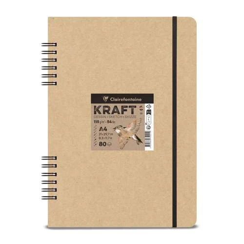 Clairefontaine | Kraft Natural Sketchbooks — Double Spiral 1 Clairefontaine | Kraft Natural Sketchbooks — Double Spiral