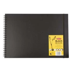DERWENT | Black Book - Spiral Sketchbook -Art Supply Sales DERWENT7CBlackBook spiralsketchbook 2