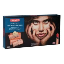DERWENT | LIGHTFAST Wooden Gift Box — 100 Pencils -Art Supply Sales DERWENT7CLIGHTFASTWoodenGiftBoxE28094100pencils 3