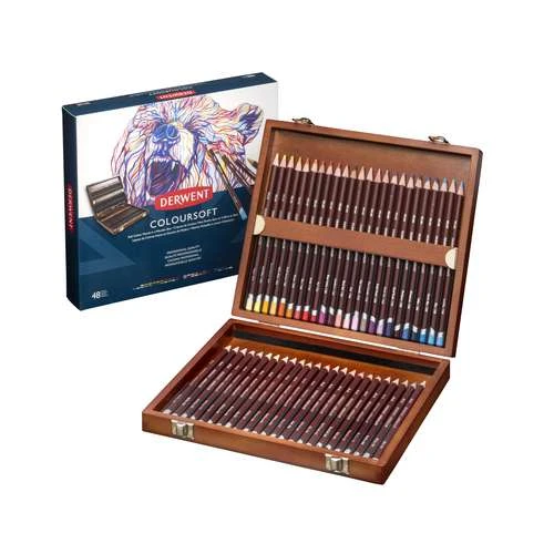 Derwent Coloursoft Wooden Box 48 Pencil Sets 1 Derwent Coloursoft Wooden Box 48 Pencil Sets