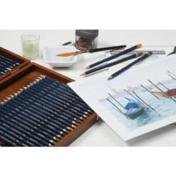 Derwent Watercolour 72 Pencil Wooden Box Set -Art Supply Sales DerwentWatercolour72PencilWoodenBoxSet 2