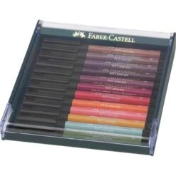 Faber-Castell Pitt Artist 12 Coloured Brush Pen Sets -Art Supply Sales Faber CastellPittArtist12ColouredBrushPenSets 2