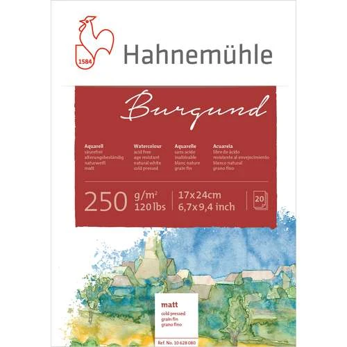 Hahnemuehle Hand-Made Burgundy Watercolour Block, 20 Sheets, 250gsm 2 Hahnemuehle Hand-Made Burgundy Watercolour Block, 20 Sheets, 250gsm - Image 2