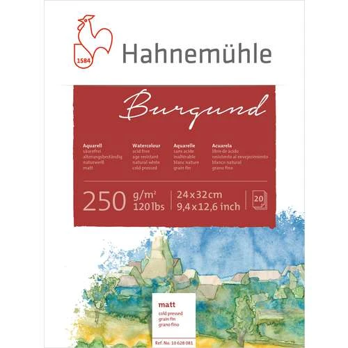 Hahnemuehle Hand-Made Burgundy Watercolour Block, 20 Sheets, 250gsm 3 Hahnemuehle Hand-Made Burgundy Watercolour Block, 20 Sheets, 250gsm - Image 3