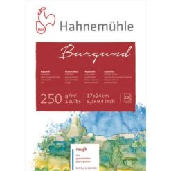 Hahnemuehle Hand-Made Burgundy Watercolour Block, 20 Sheets, 250gsm 11 Hahnemuehle Hand-Made Burgundy Watercolour Block, 20 Sheets, 250gsm -Art Supply Sales HahnemuehleHand MadeBurgundyWatercolourBlock2C20sheets2C250gsm 5