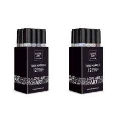 I LOVE ART | Twin Marker Grey Shades Sets — 12 Pens -Art Supply Sales ILOVEART7CTwinMarkerGreyShadesSetsE2809412pens 2