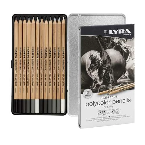 Lyra Rembrandt Polycolor Pencil Grey Tones Box Set 1 Lyra Rembrandt Polycolor Pencil Grey Tones Box Set