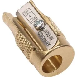 M+R Pollux Brass Sharpener 5 M+R Pollux Brass Sharpener -Art Supply Sales M2BRPolluxBrassSharpener 2