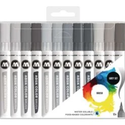 MOLOTOW™ | AQUA COLOR BRUSH Marker Sets — 12 Markers -Art Supply Sales MOLOTOWE284A27CAQUACOLORBRUSHMarkerSetsE2809412markers 2