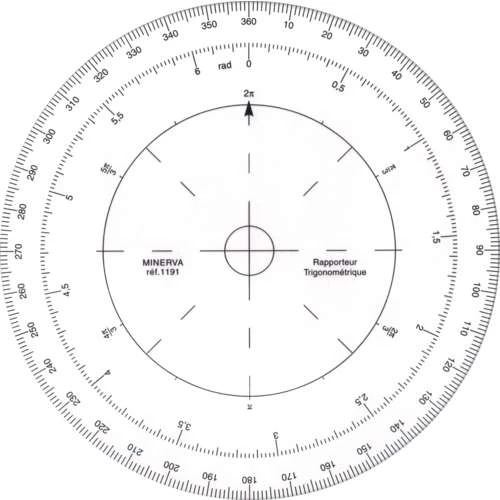 Minerva Trigonometric Protractor 1 Minerva Trigonometric Protractor