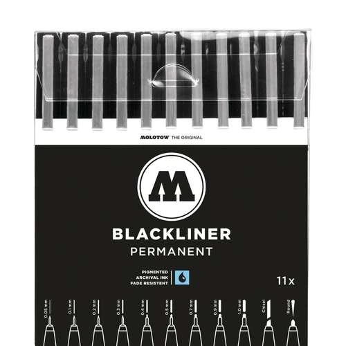Molotow Basic Blackliner Complete Pen Set 1 Molotow Basic Blackliner Complete Pen Set