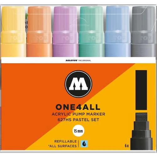 Molotow One4All Pumpmarker Pastel Set 627HS 1 Molotow One4All Pumpmarker Pastel Set 627HS