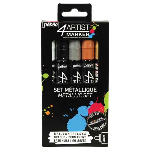 Pebeo Pébéo 4Artist Marker Set Metallic 1 Pebeo Pébéo 4Artist Marker Set Metallic