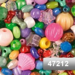 Packs Of Multicoloured Plastic Beads -Art Supply Sales PacksOfMulticolouredPlasticBeads 3
