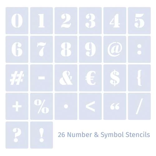 Qbix Number And Symbol Stencils 3 Qbix Number And Symbol Stencils - Image 3
