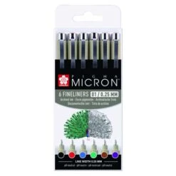 SAKURA | PIGMA MICRON™ Fineliner Sets — 6 Pens -Art Supply Sales SAKURA7CPIGMAMICRONE284A2FinelinerSetsE280946pens 2