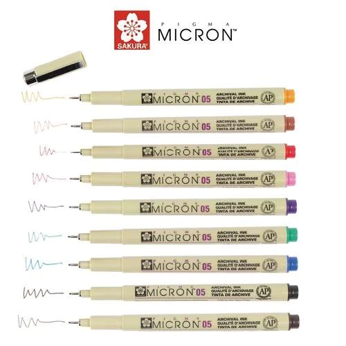 Sakura Pigma Micron 9 Colour Set 2 Sakura Pigma Micron 9 Colour Set - Image 2