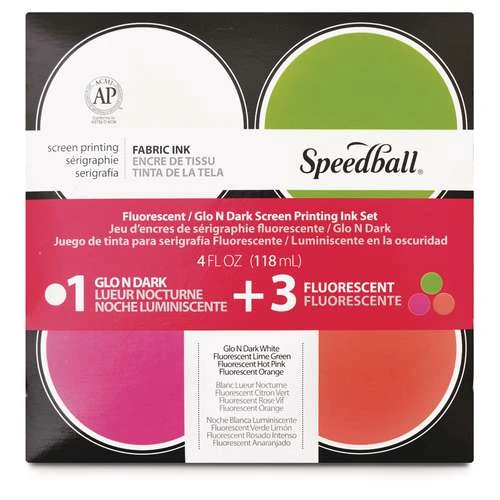 Speedball Glo N Dark/Fluorescent Screenprinting Fabric Ink Set 2 Speedball Glo N Dark/Fluorescent Screenprinting Fabric Ink Set - Image 2