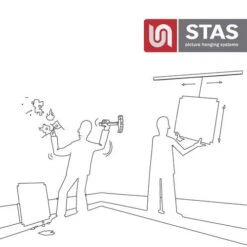 Stas Cliprail Hanging Set -Art Supply Sales StasCliprailHangingSet 5