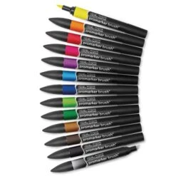 Winsor & Newton 12 BrushMarker Sets -Art Supply Sales Winsor26amp3BNewton12BrushMarkerSets 4