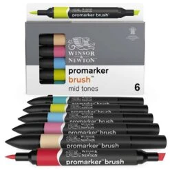 Winsor & Newton 6 BrushMarker Sets -Art Supply Sales Winsor26amp3BNewton6BrushMarkerSets 4