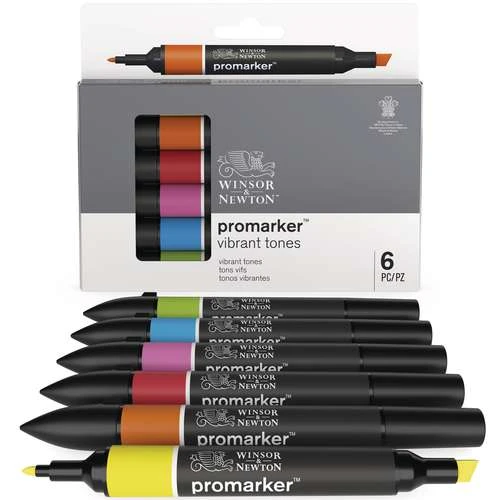 Winsor & Newton 6 Promarker Sets 2 Winsor & Newton 6 Promarker Sets - Image 2