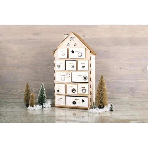 Wooden Advent Calendar House 2 Wooden Advent Calendar House - Image 2