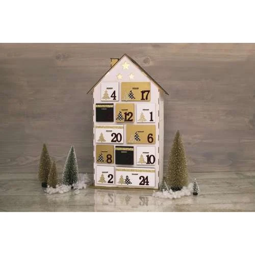 Wooden Advent Calendar House 3 Wooden Advent Calendar House - Image 3