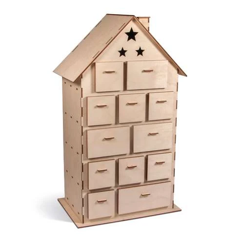 Wooden Advent Calendar House 1 Wooden Advent Calendar House