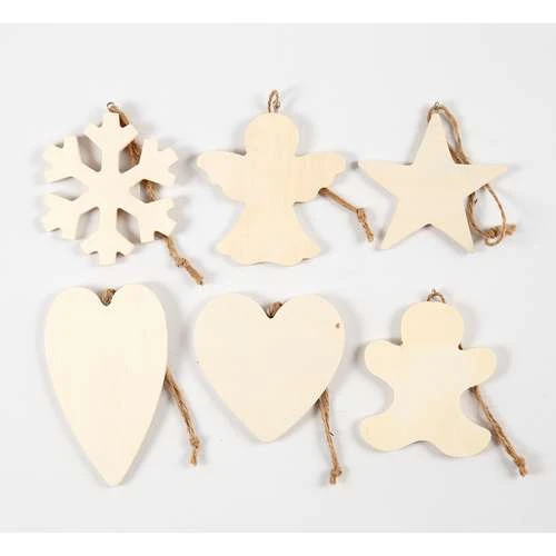 Wooden Christmas Tree Decorations 3 Wooden Christmas Tree Decorations - Image 3