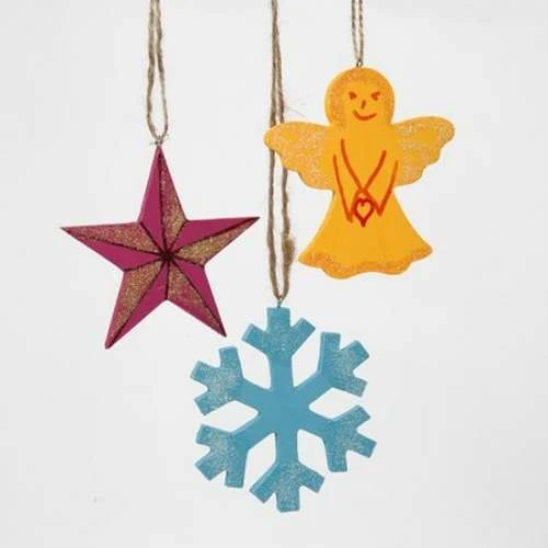 Wooden Christmas Tree Decorations 5 Wooden Christmas Tree Decorations - Image 5